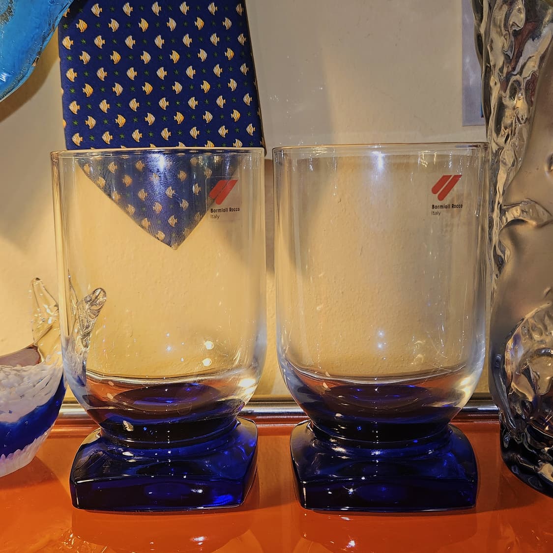 이탈리아 보르미올리 스퀘어 블루 고블렛 상품이미지1