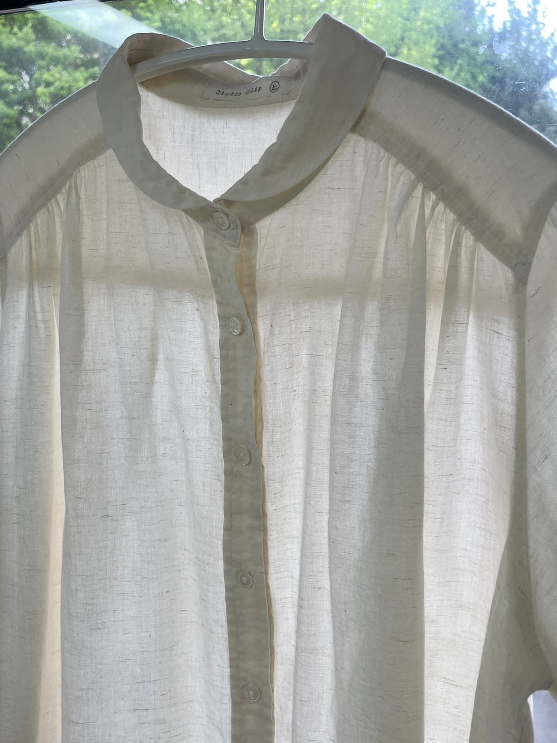 Studio Clip  둥근카라 광목면 블라우스 상품이미지9