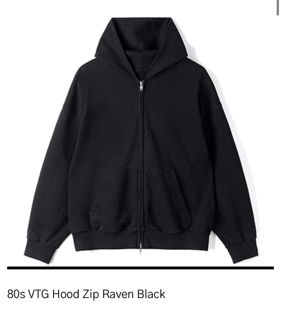 [3]htae 80s vtg hood zip raven black 상품이미지1