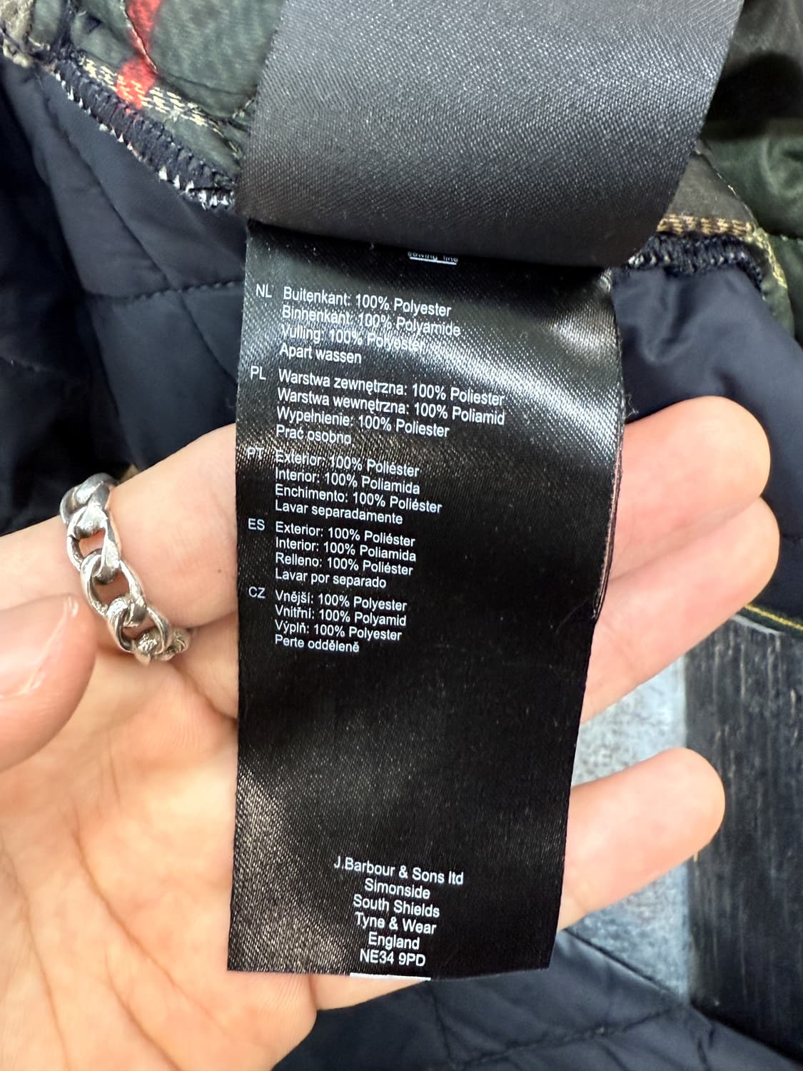 바버 타탄 체크 퀼티드 리버시블 자켓 상품이미지10