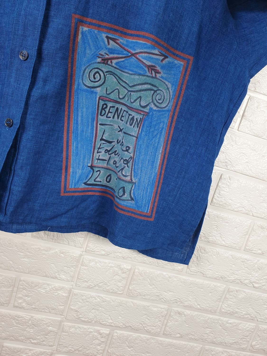 [F]베네통 린넨 루즈핏 셔츠 상품이미지5