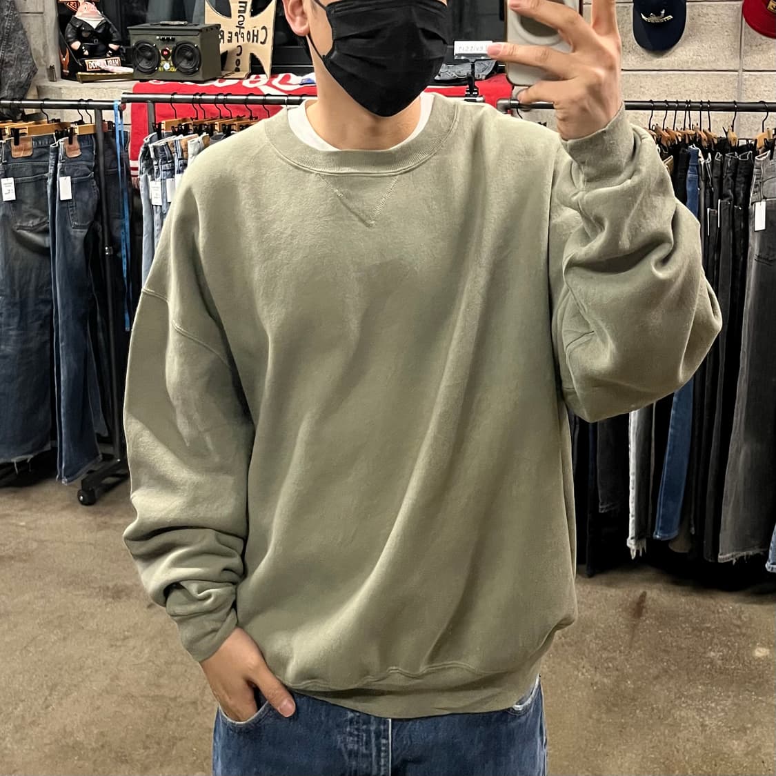 90-00s  러셀 블랭크 스웻셔츠 (110-115) 상품이미지7