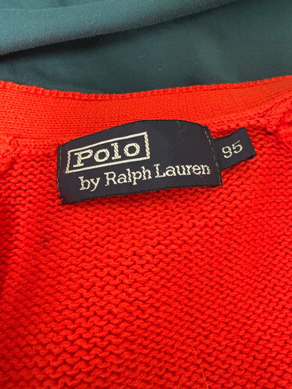 M 빈티지 폴로 정품 가디건 레드 상품이미지3