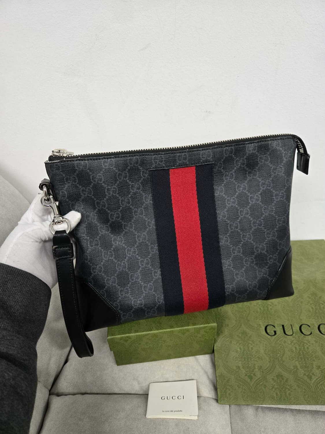 [보증서 정품] 구찌 웹삼선 클러치백 상품이미지3