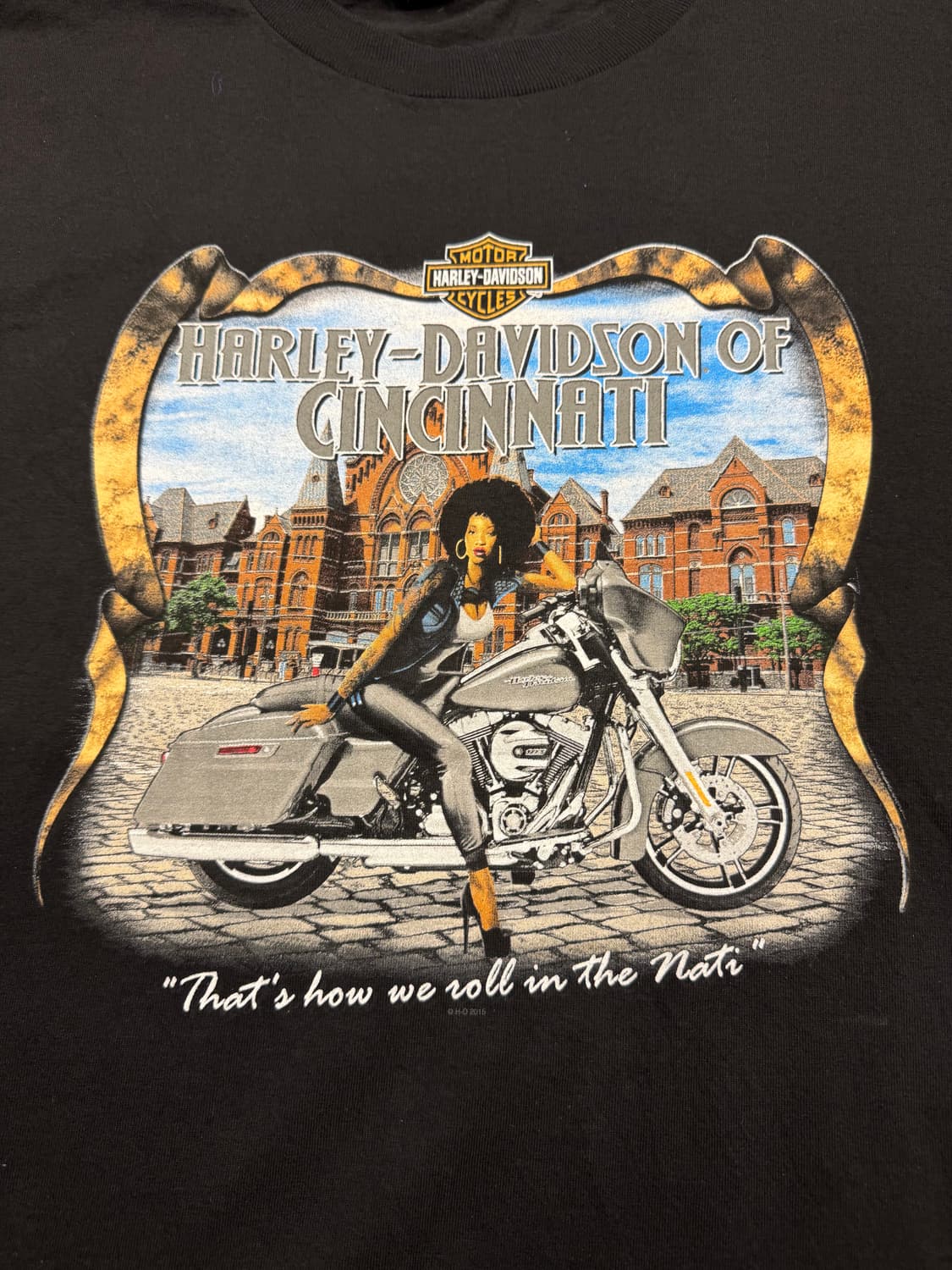 XL) 할리데이비슨 빈티지 신시내티 프린팅 반팔 티셔츠 상품이미지3