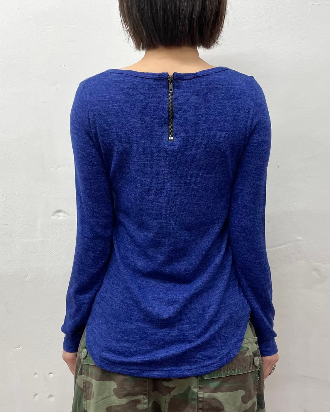 Black Bone Zipper Blue Long Sleeve 상품이미지4