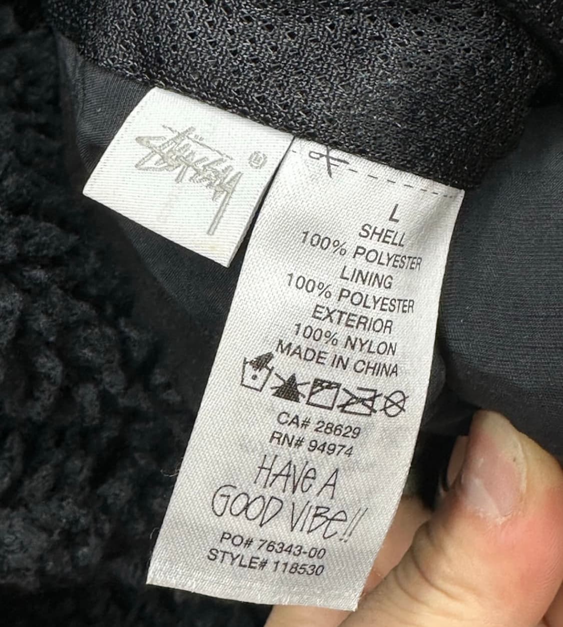 스투시 쉐르파 패널드 후디드 자켓L 상품이미지5