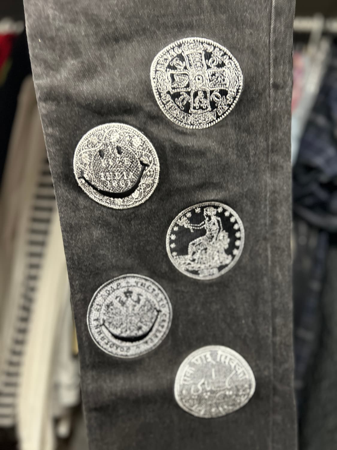 칠드런오브더 디스코댄스 22패치 자수 흑청 데님 1 상품이미지3