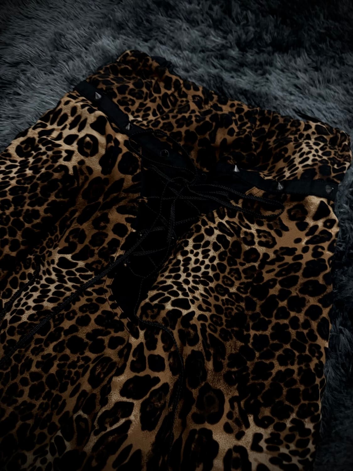 ALGONQUINS 호피 스터드 롱스커트 상품이미지5