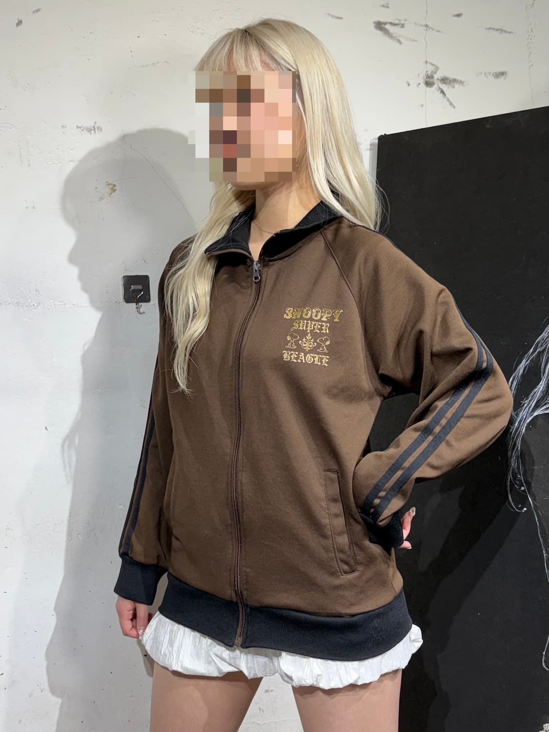 Jpn 스누피 오네 초코 브라운 갸루 오버핏 져지 M 상품이미지3