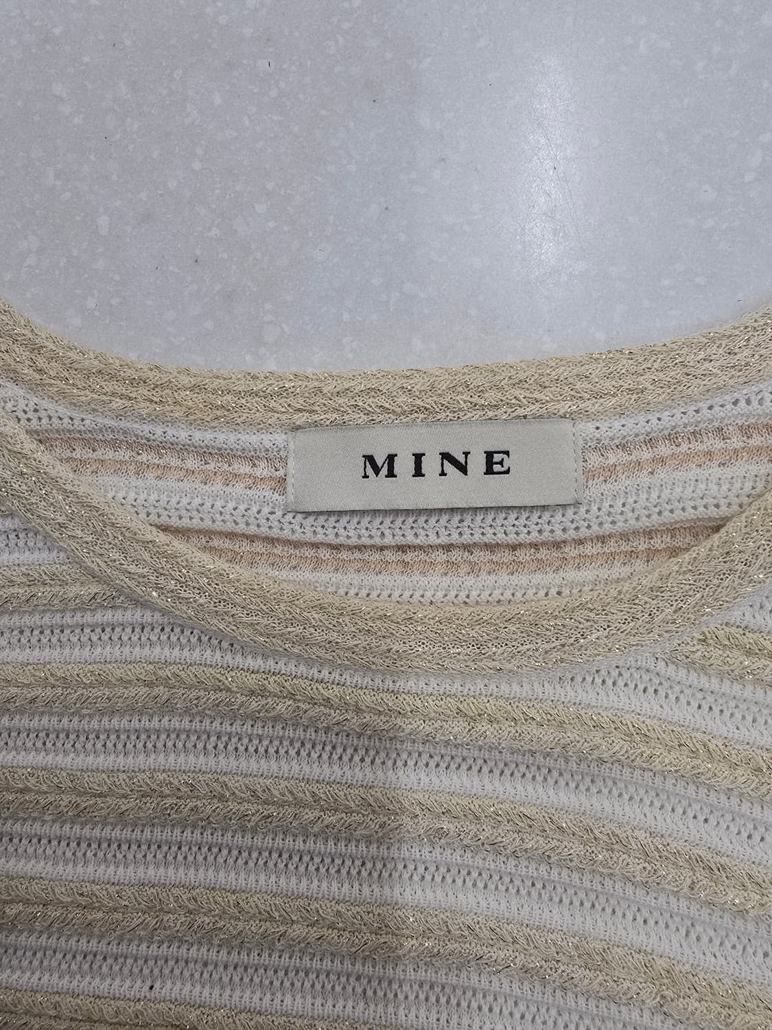 마인 아이보리 스트라이프 반팔 니트 상품이미지7