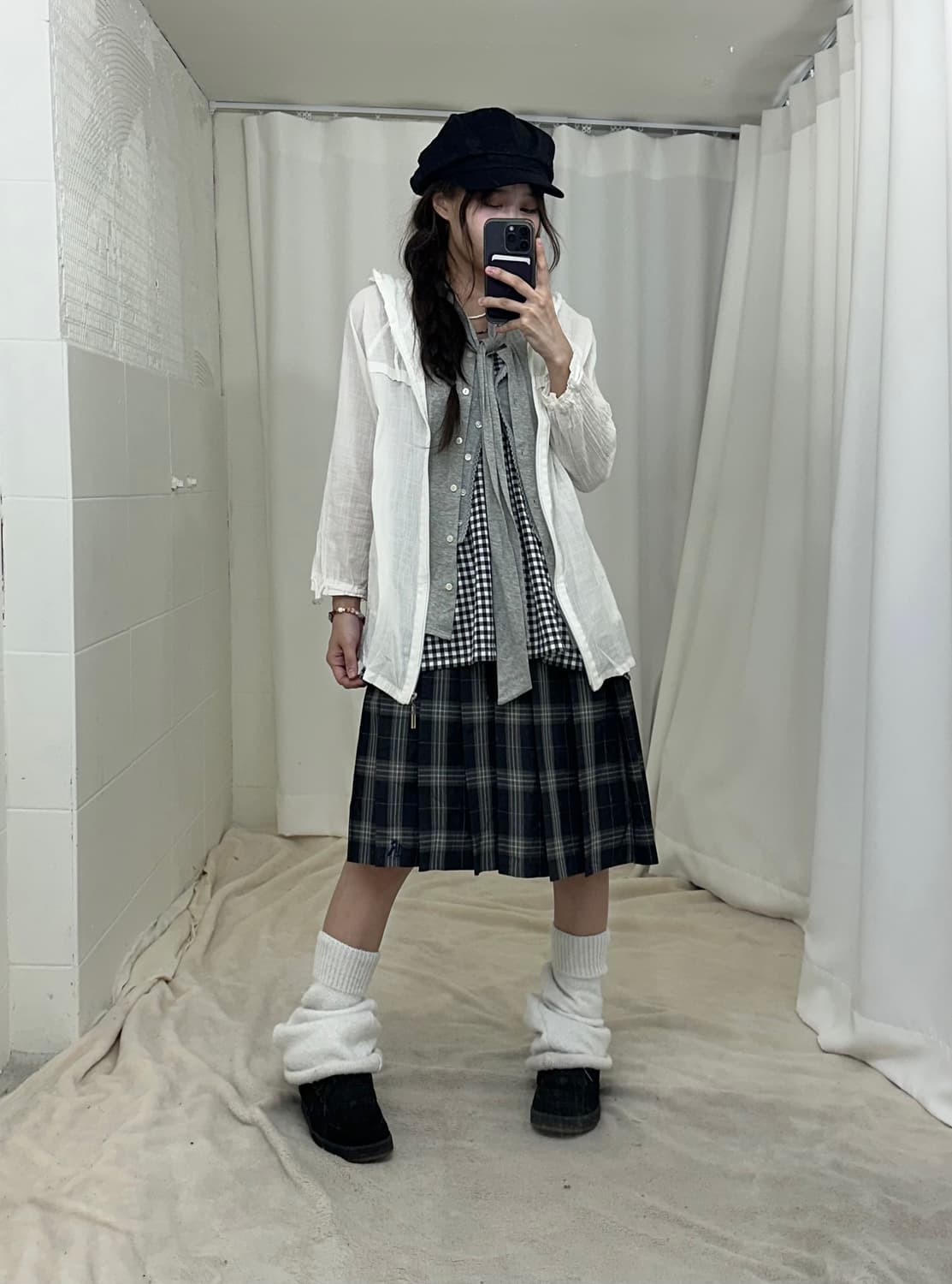 데일리 니혼진 체크 모리걸 코디세트 상품이미지1