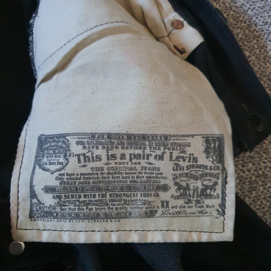 리바이스501 블랙 데님 팬츠 상품이미지6