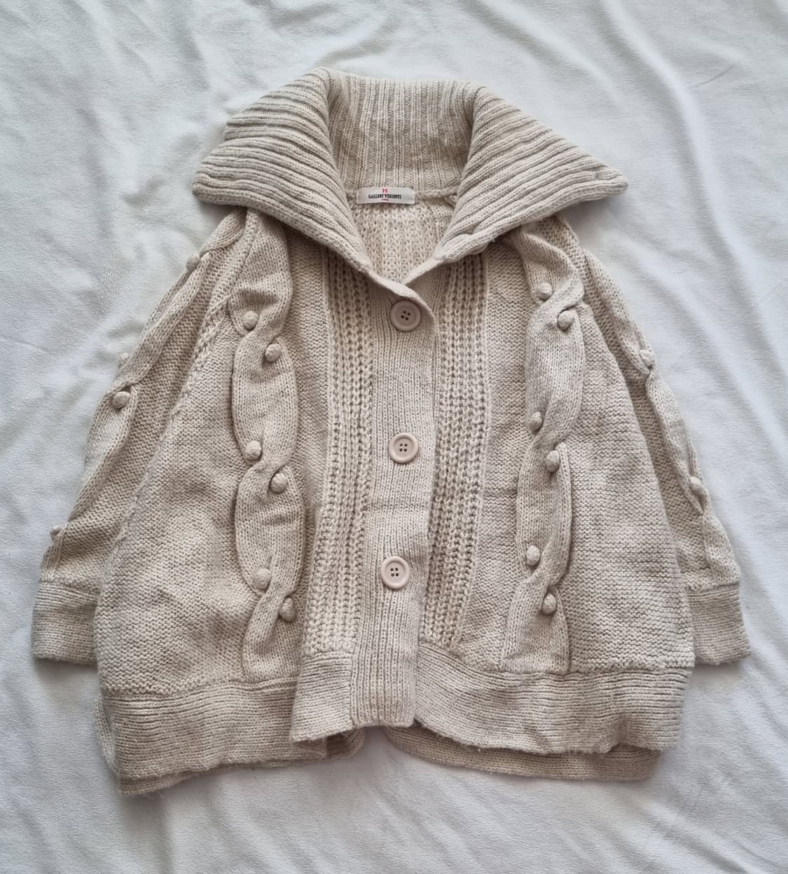 빈티지 모리걸 하구미 폼폼 니트 케이프 망토 상품이미지1