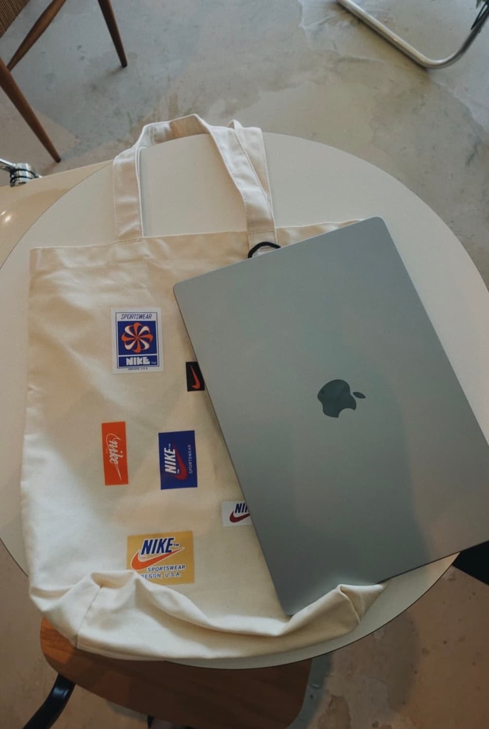 나이키 레트로 로고 일본판 캔버스 토트백 새제품 상품이미지3