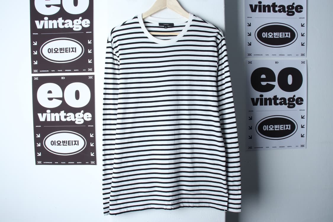 (2XL) 탑텐 긴팔티셔츠 빅사이즈 스트라이프 단가라-H32953 상품이미지2