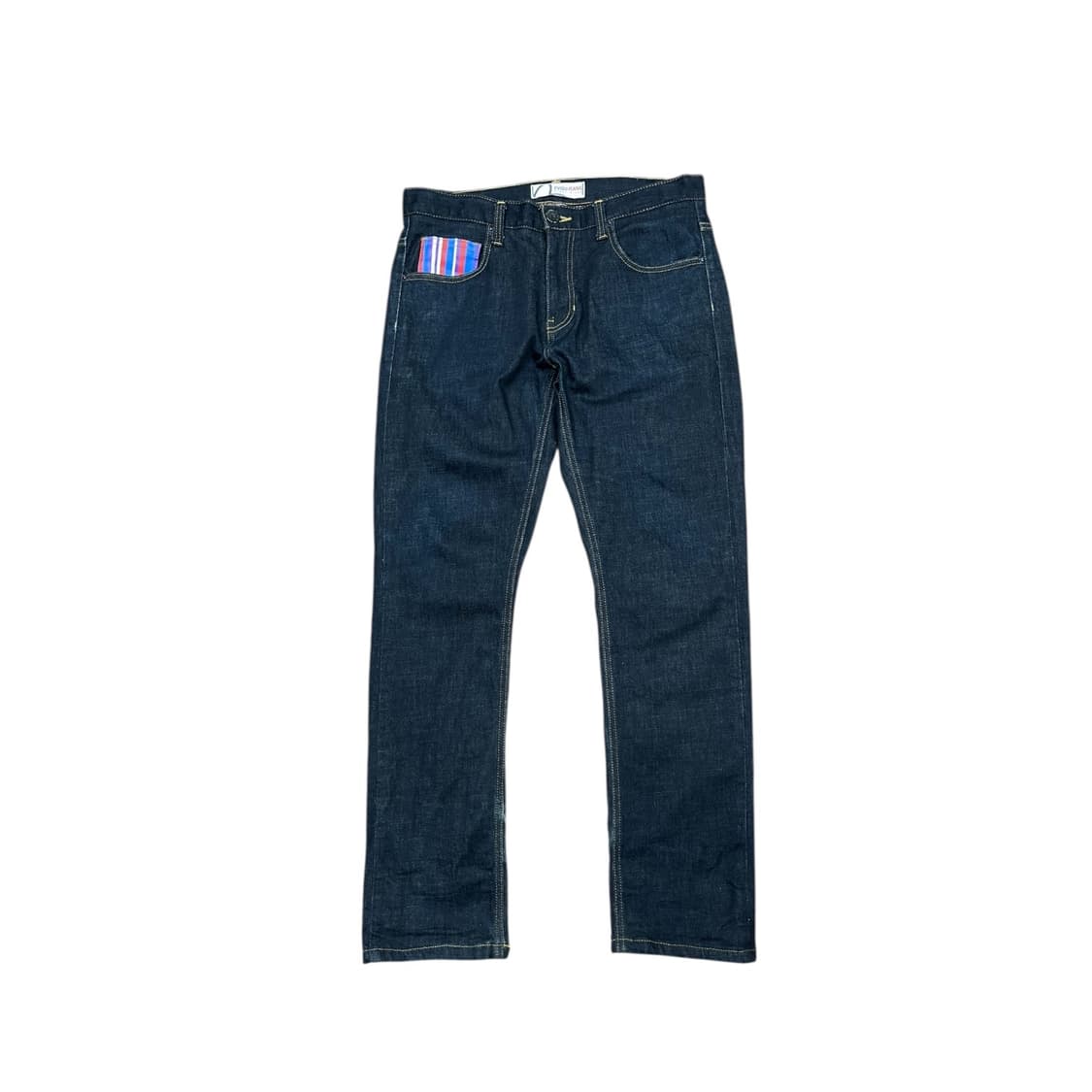 에비수 스트라이프 빅다이콕 데님팬츠 상품이미지2