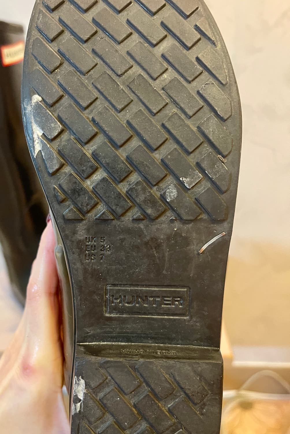 헌터HUNTER오리지널 톨 글로스 블랙 레인부츠(uk5) 상품이미지3