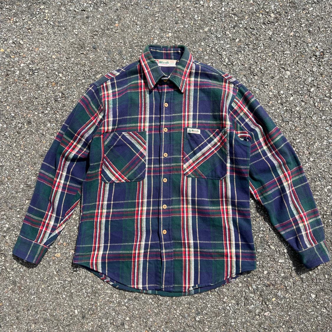 80’s Woods Canada 체크 플란넬 셔츠 상품이미지1