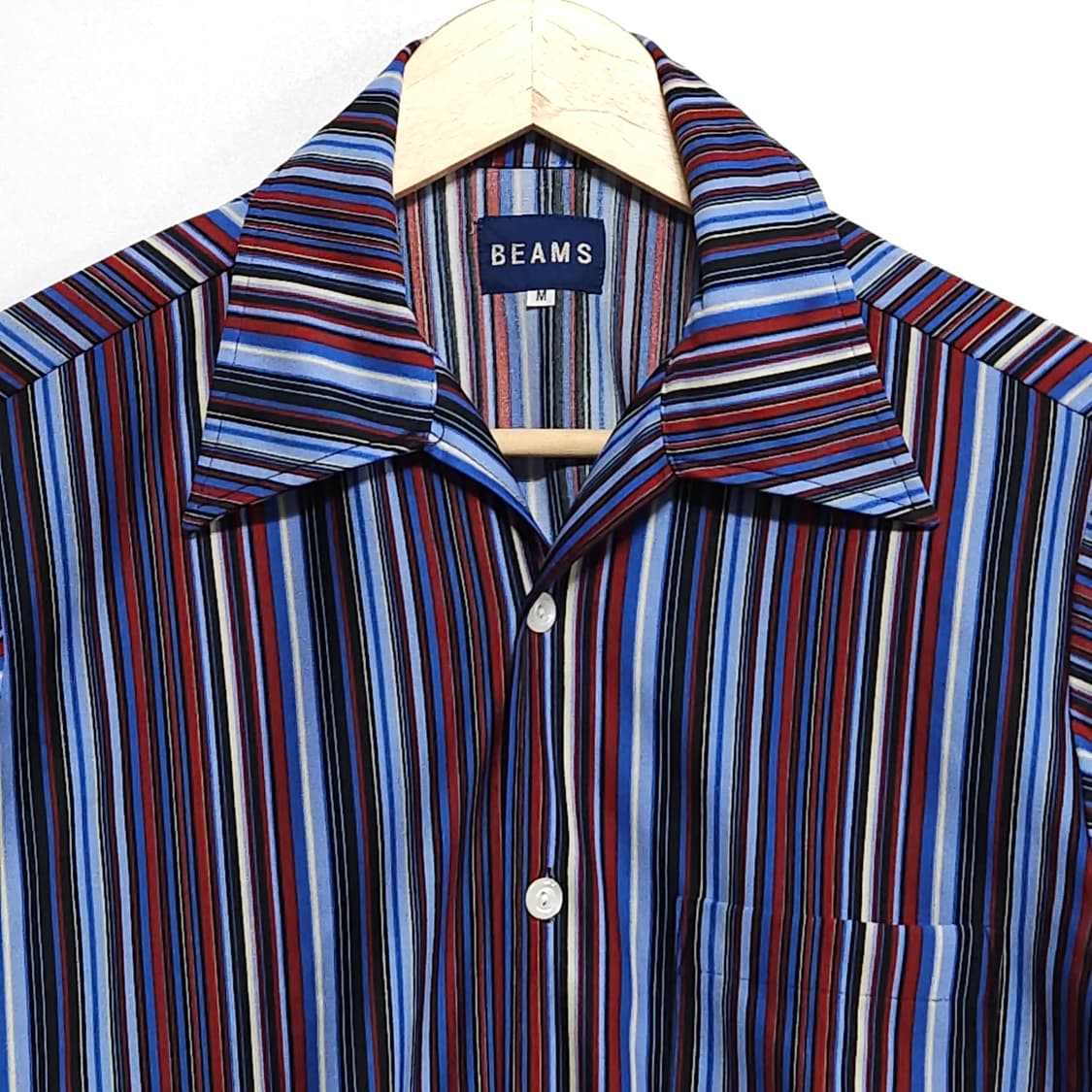 여성55~66)BEAMS 빔즈 스트라이프 크롭 셔츠 상품이미지2