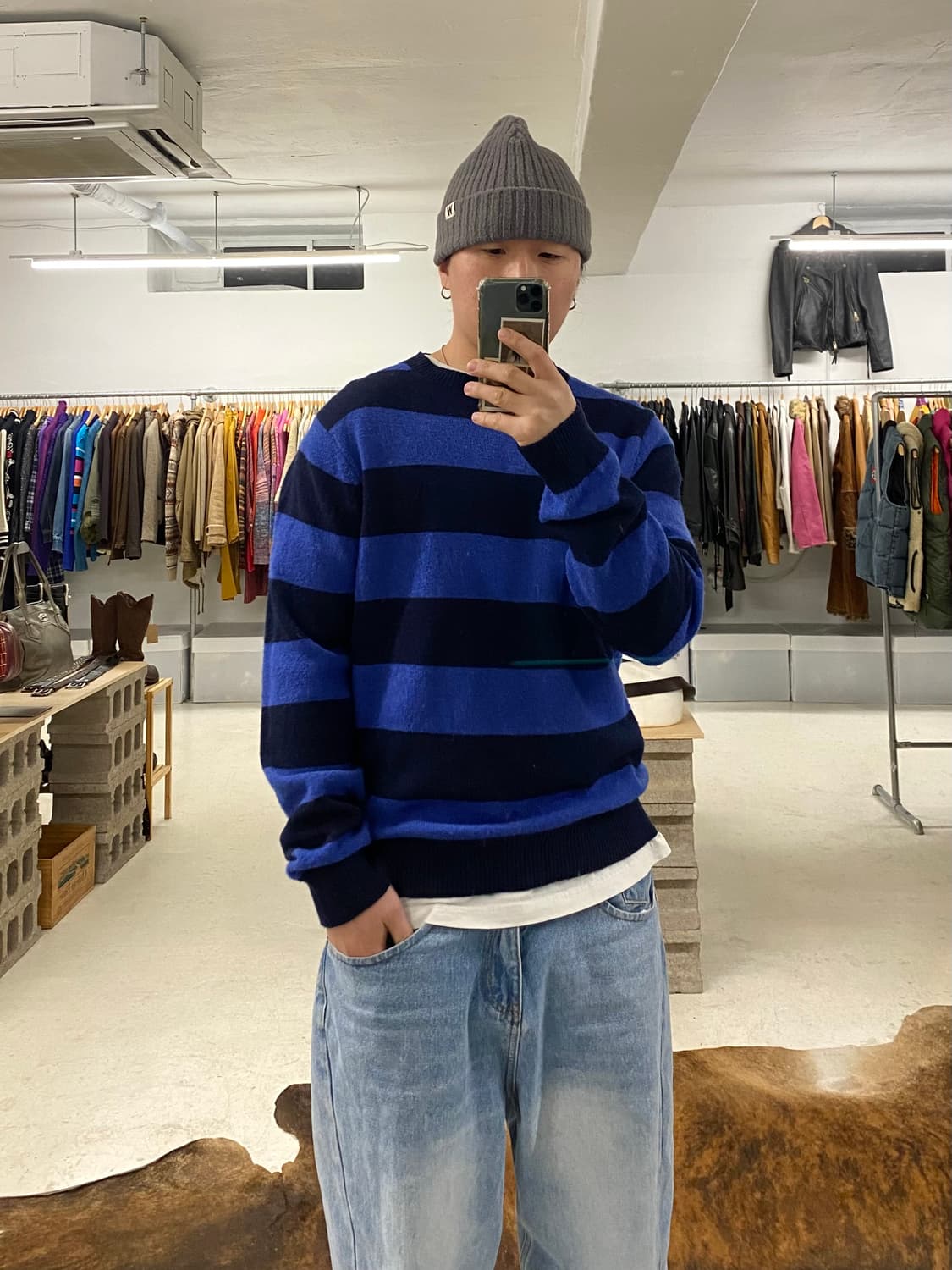 BEAMS stripe knit 빔즈 보더 스트라이프 니트 상품이미지1
