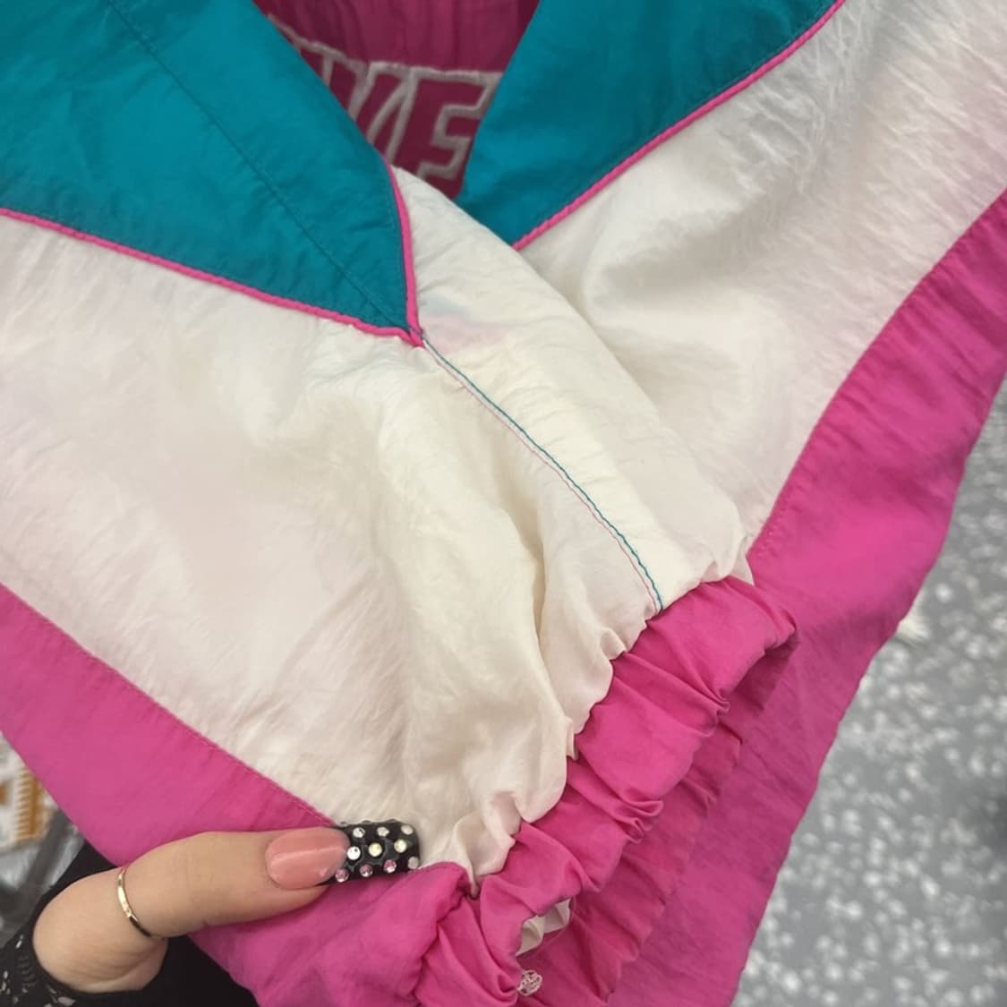 나이키 올드스쿨 레트로 키치 멀티컬러 바람막이 자켓 L C10537 상품이미지7