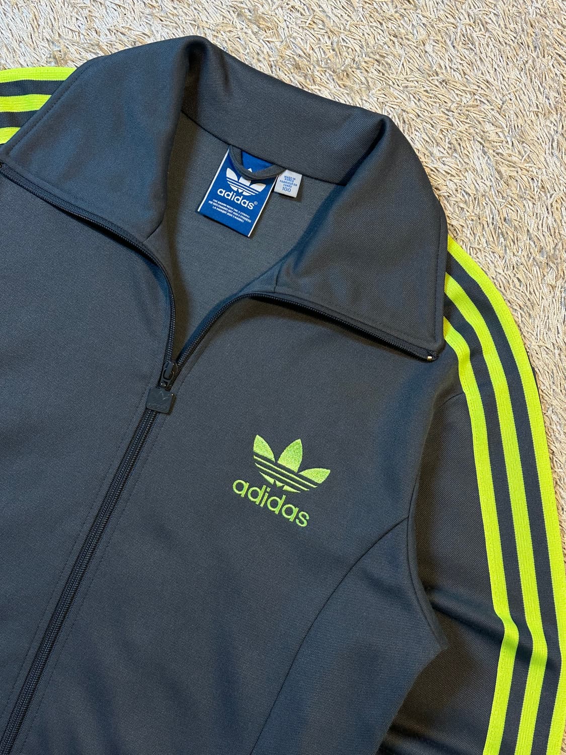 아디다스 ADIDAS 유로파 트랙탑 져지 그레이 형광 상품이미지2