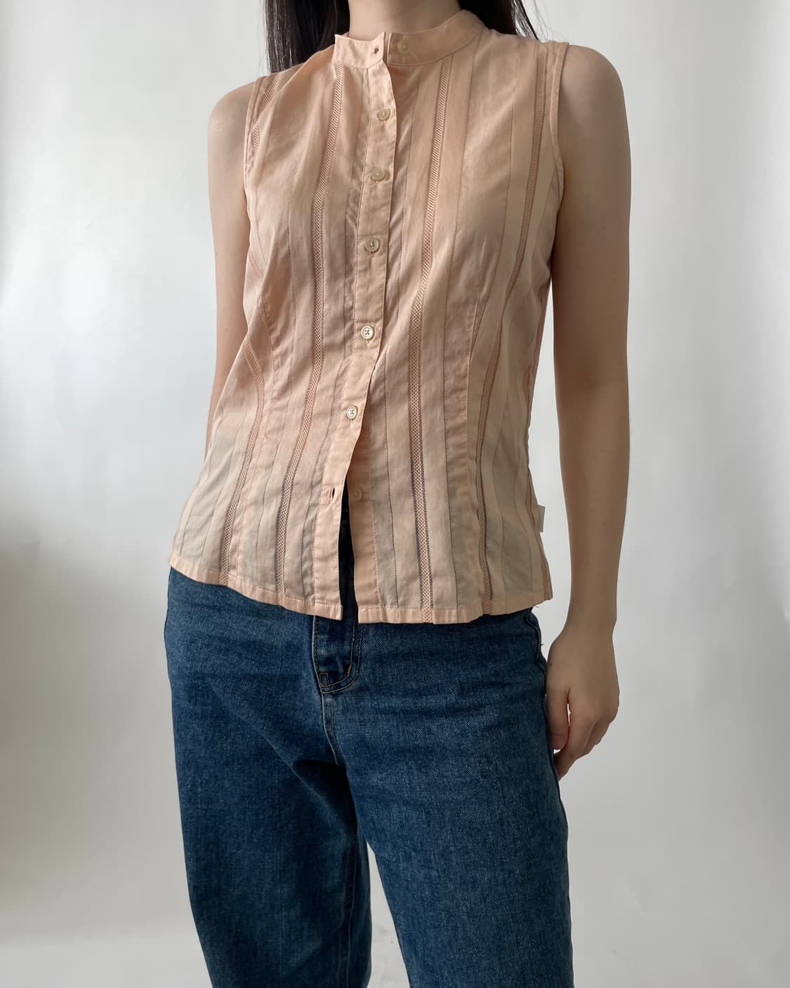 Calvin Klein pinstripe sleveless blouse 상품이미지10