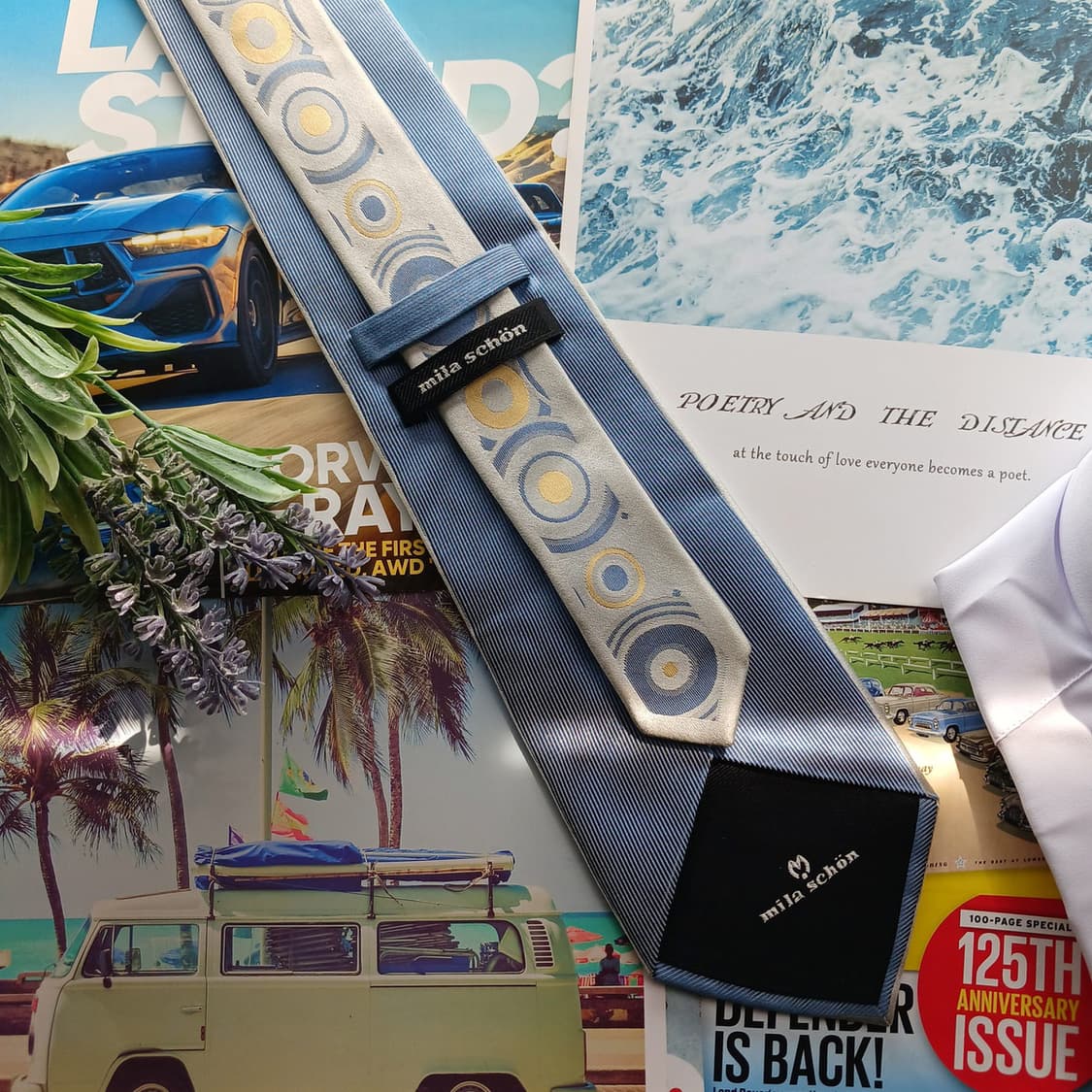 밀라숀 실크 블루 서클 패턴 넥타이 9.5cm A~B등급 A18362
 상품이미지3