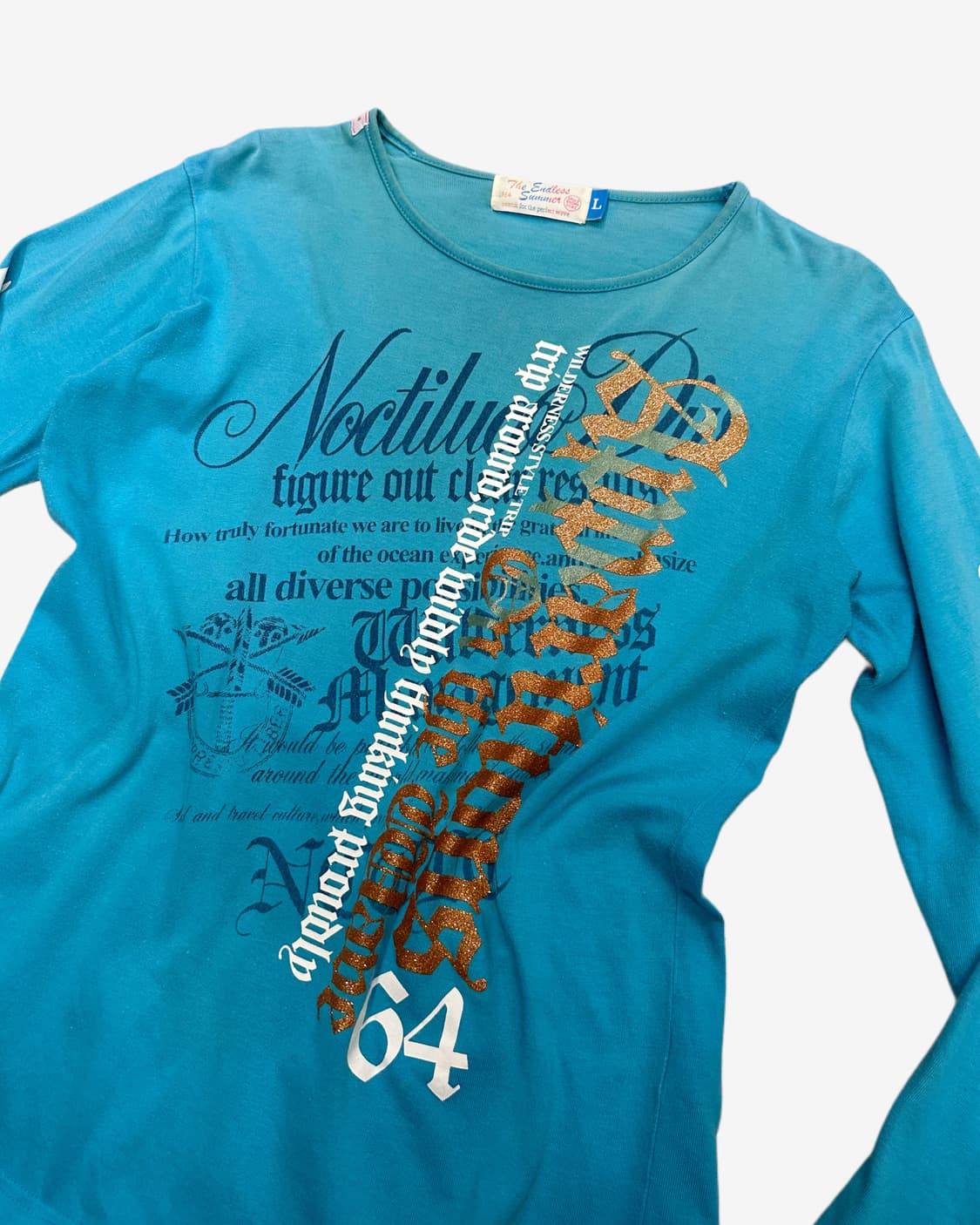 punk lettering blue t-shirt 상품이미지2