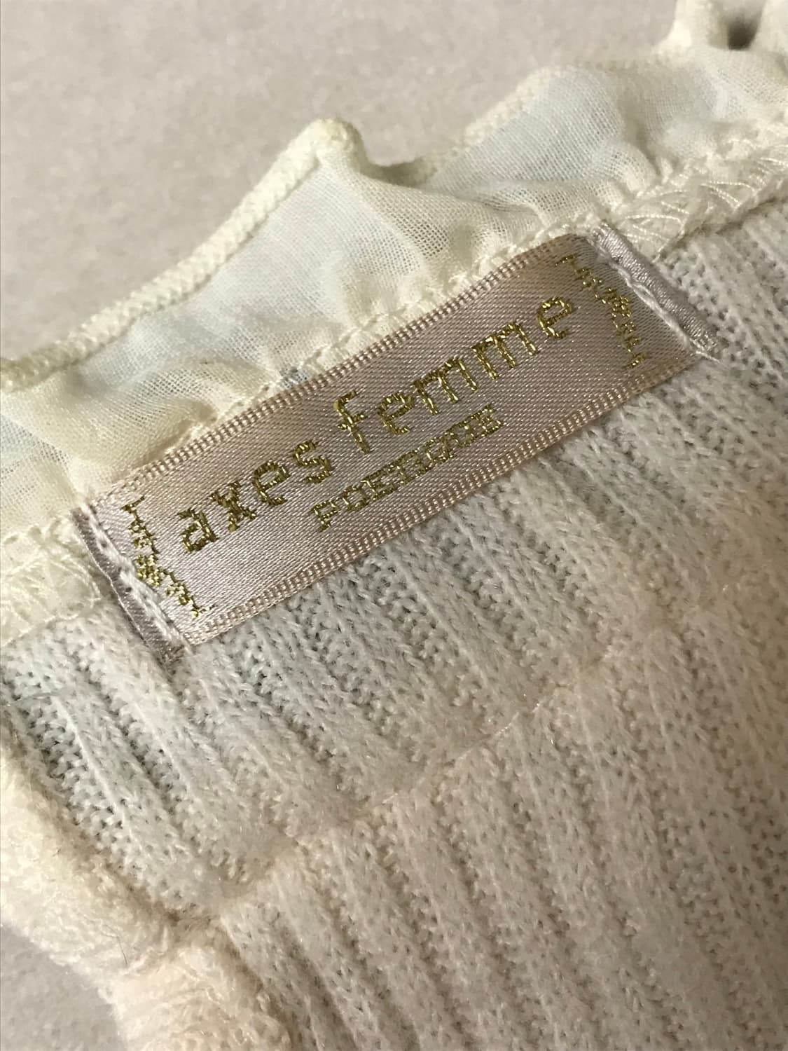 엑시즈팜 브라운 리본 레이스 니트 라떼 히메 갸루 러블리 로걀 빈티지 상품이미지2