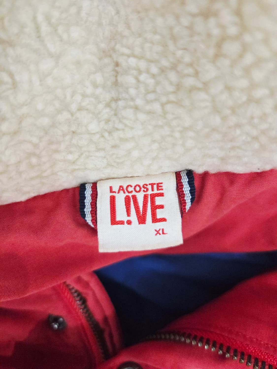 LACOSTE L!VE 라코스테 라이브 레드 덕다운 패딩 (사이즈 XL) 상품이미지8