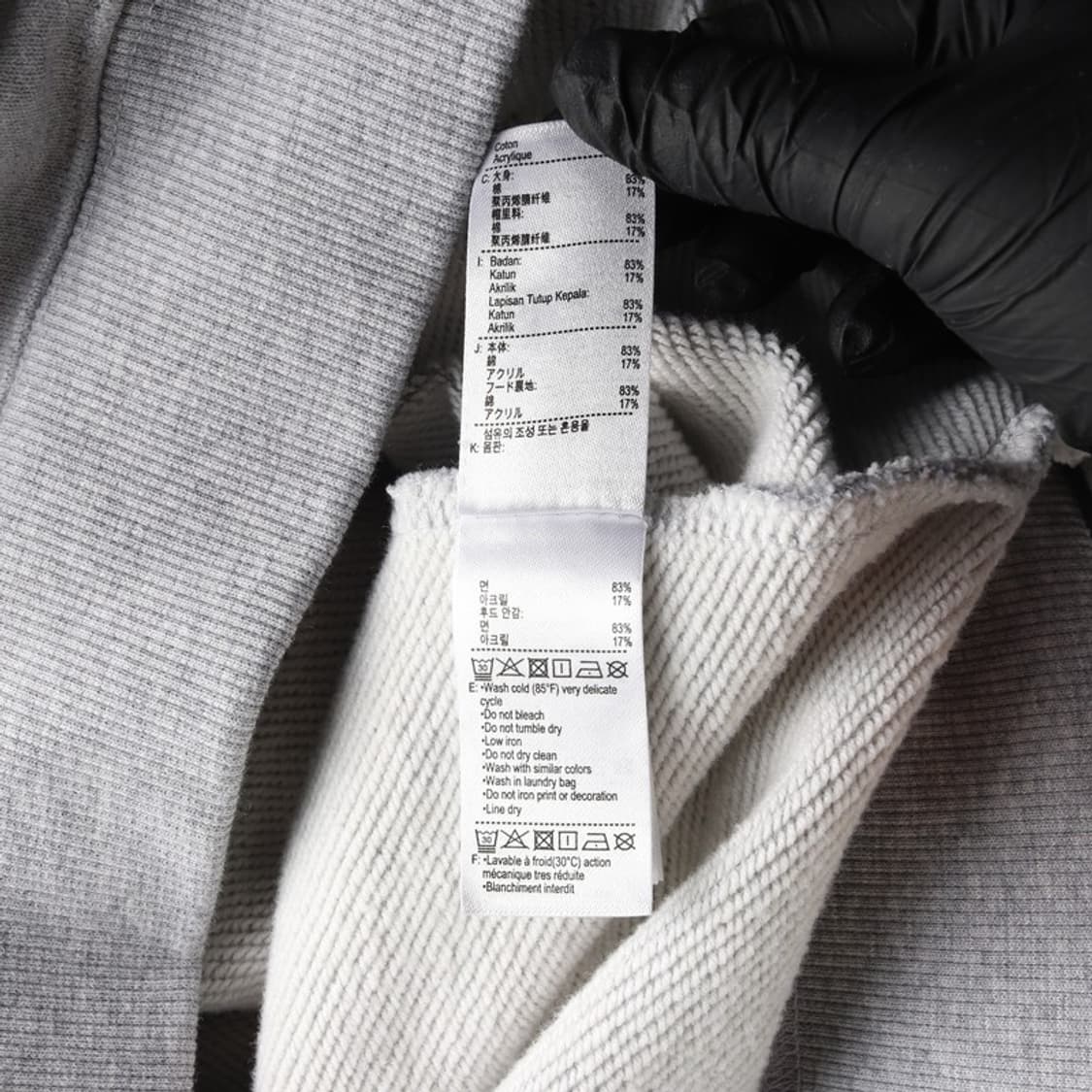 라코스테 빅로고 그레이 후드티 L 상품이미지6