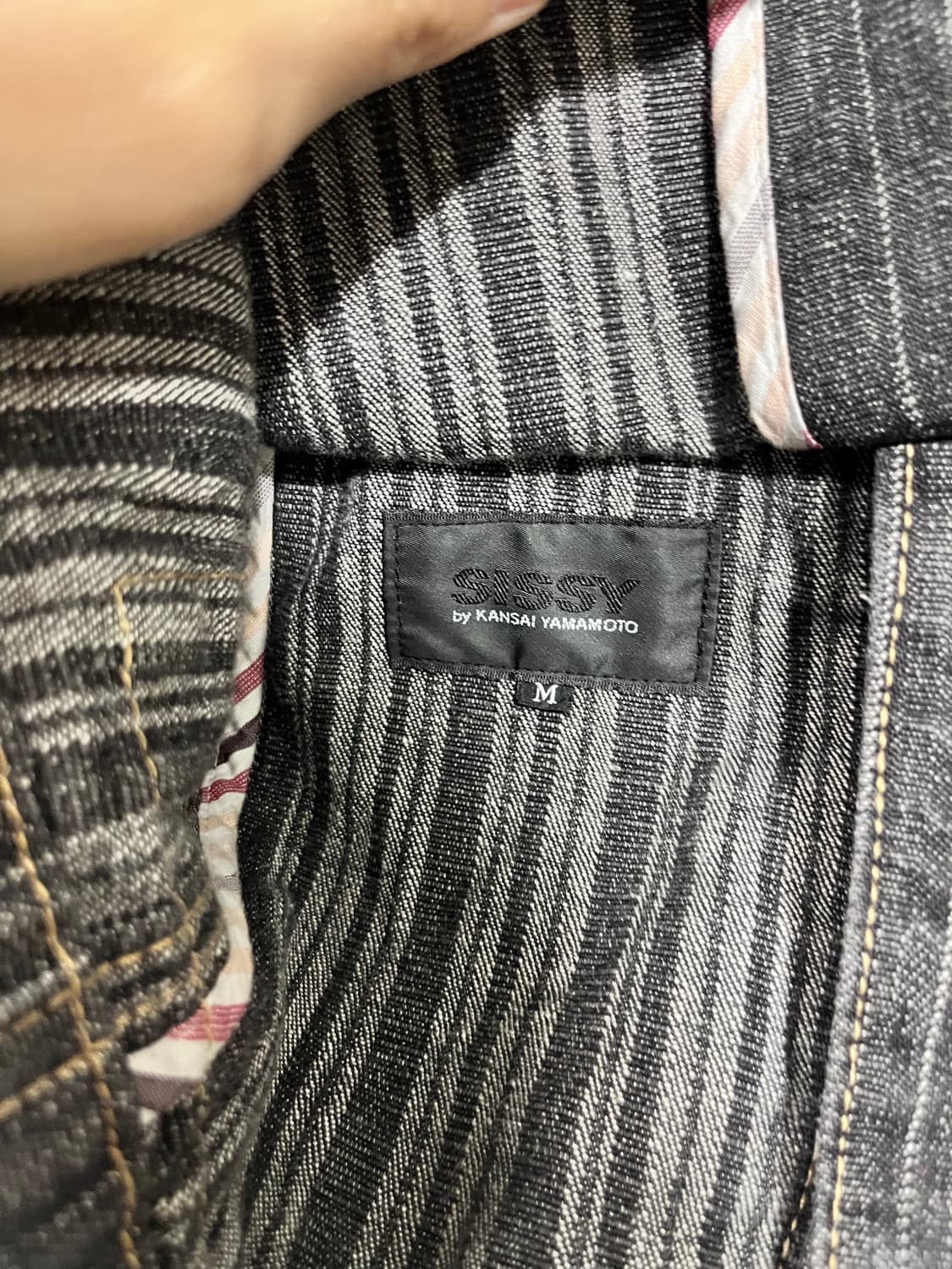 칸사이 야마모토  y2k 청 스트라이프 자켓 상품이미지5