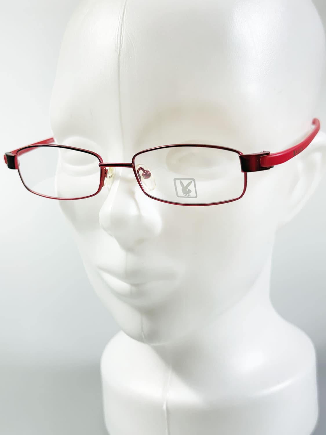 90s PLAYBOY 다크레드 메탈 슬림 스퀘어 빈티지 안경 상품이미지9
