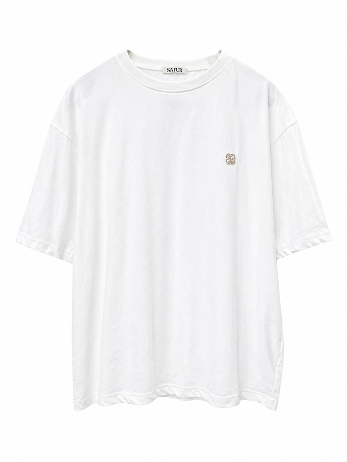 SATUR 화이트 XL 반팔티 상품이미지1