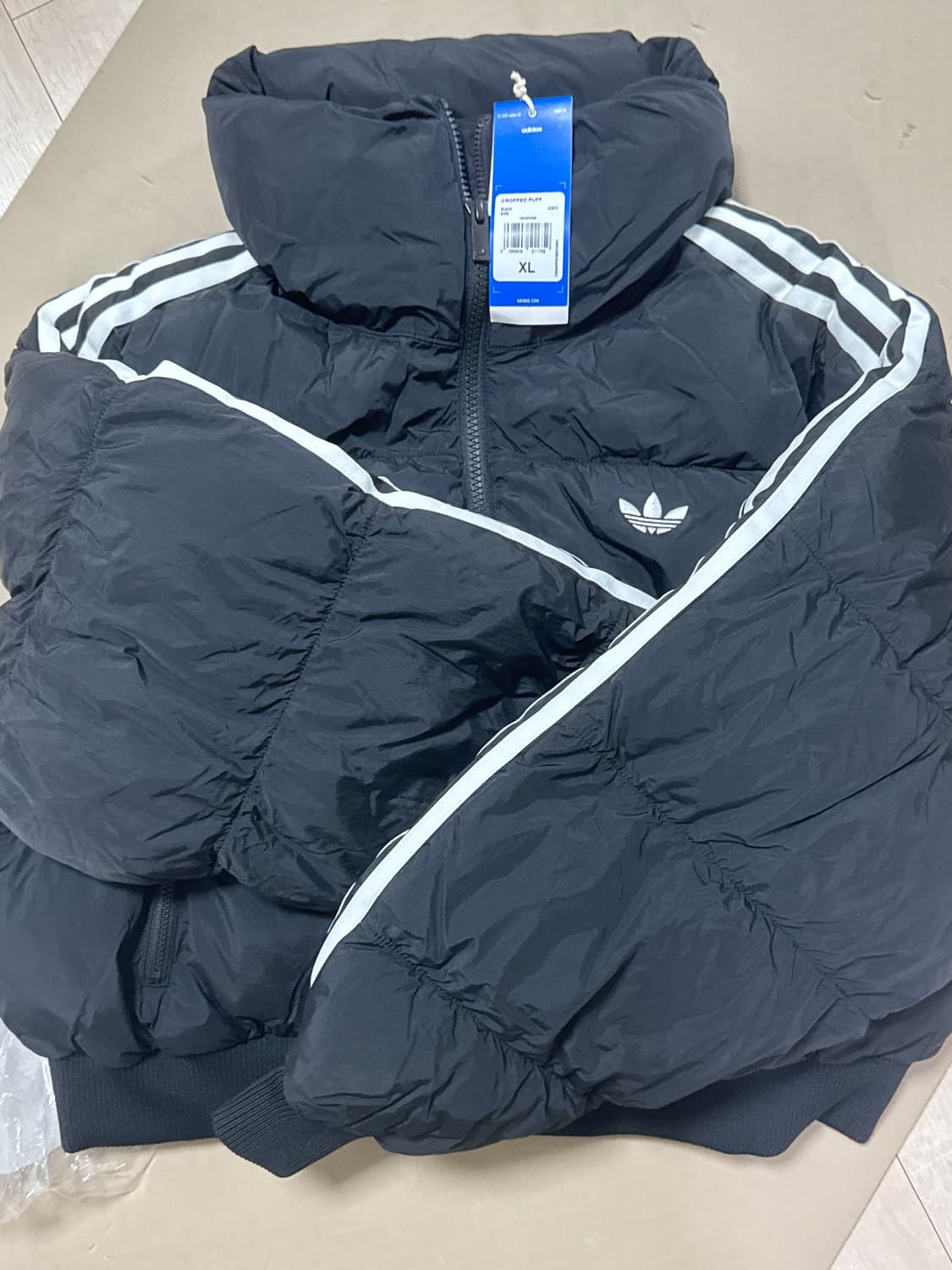 아디다스 크롭 합성 다운 퍼퍼 - 블랙 XL 상품이미지4