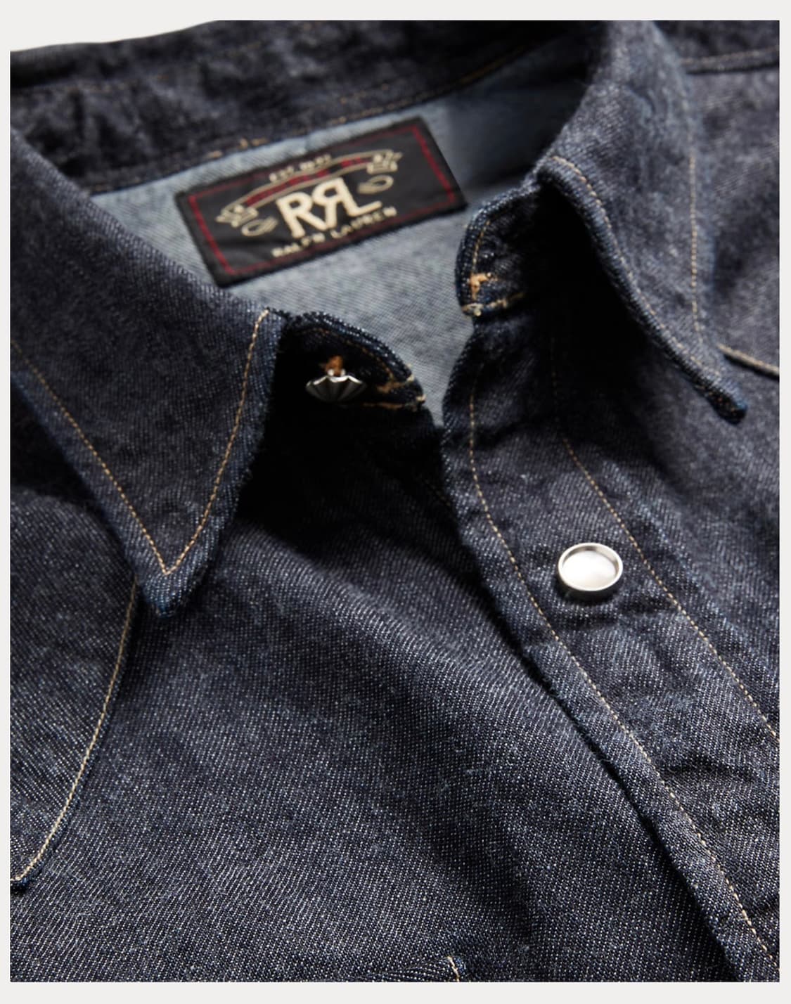RRL 슬림핏 데님 웨스턴 셔츠 상품이미지3