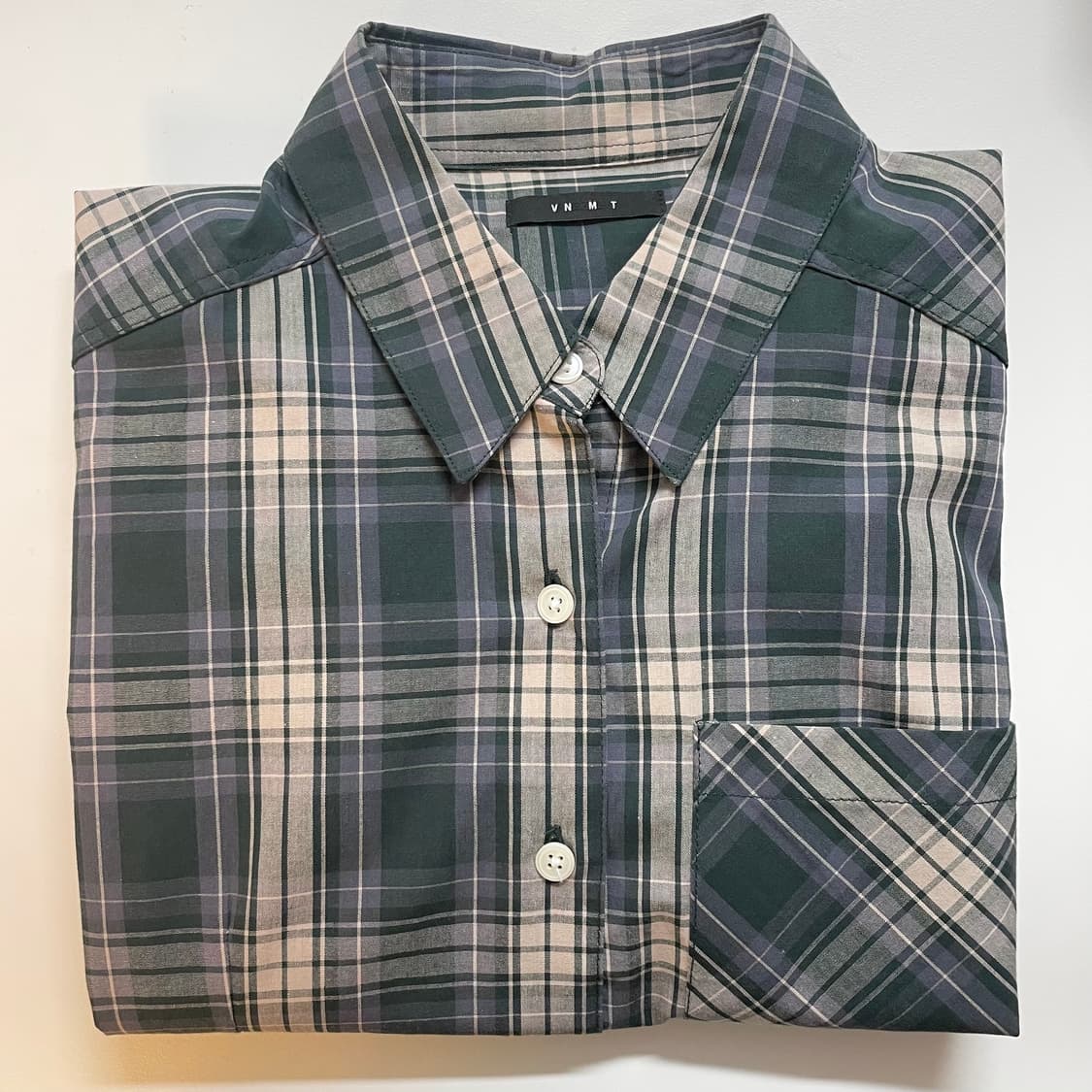 [vnmt] 바니쉬먼트 체크셔츠 그린 / 크롭셔츠 상품이미지6