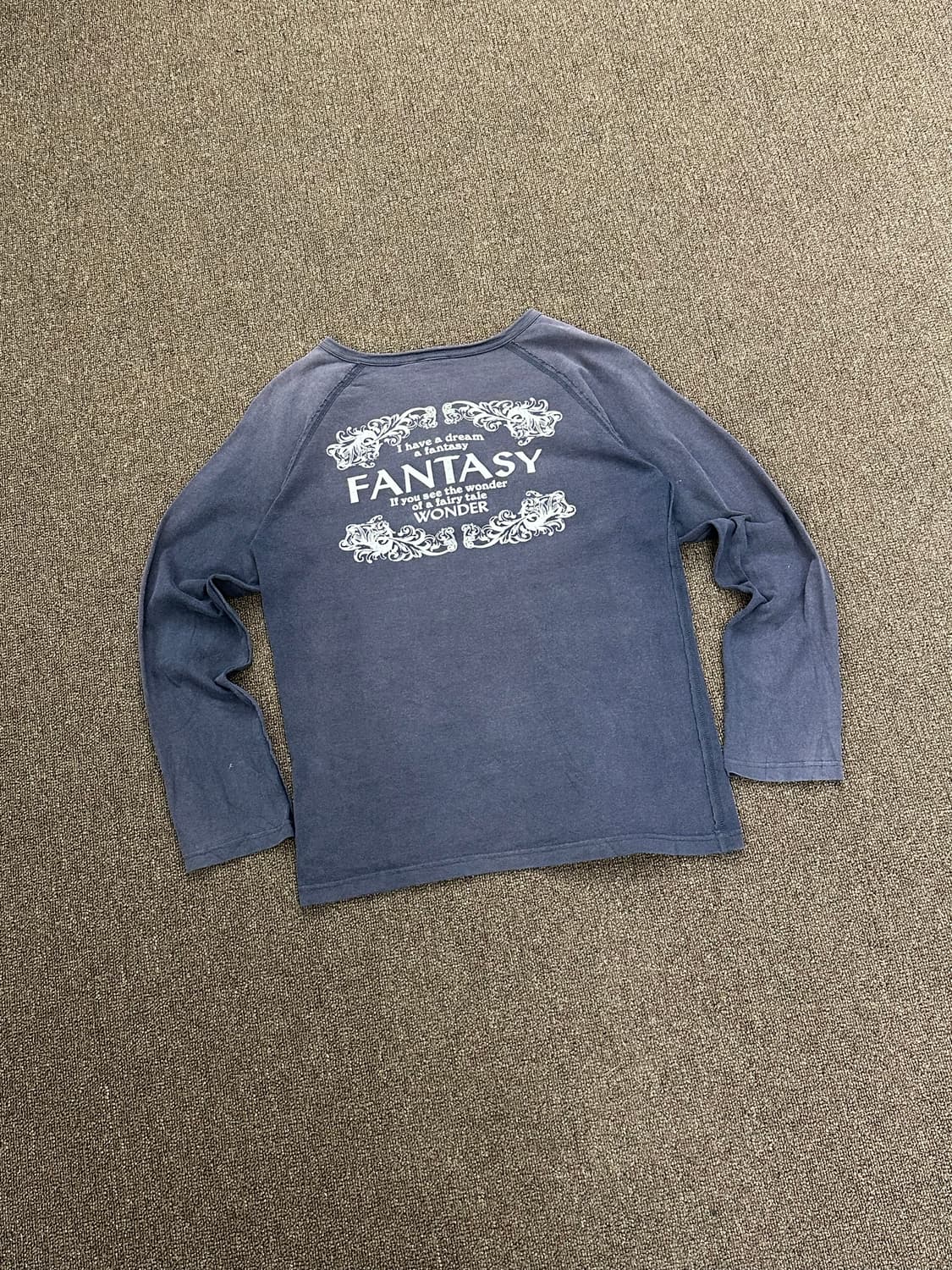 L)Japanese vintage 후면 프린팅 네이비 헨리넥 롱슬리브 상품이미지8