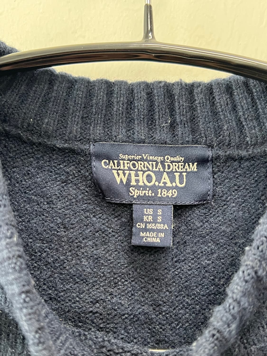 (S) 후아유 베어 니트 네이비 상품이미지5