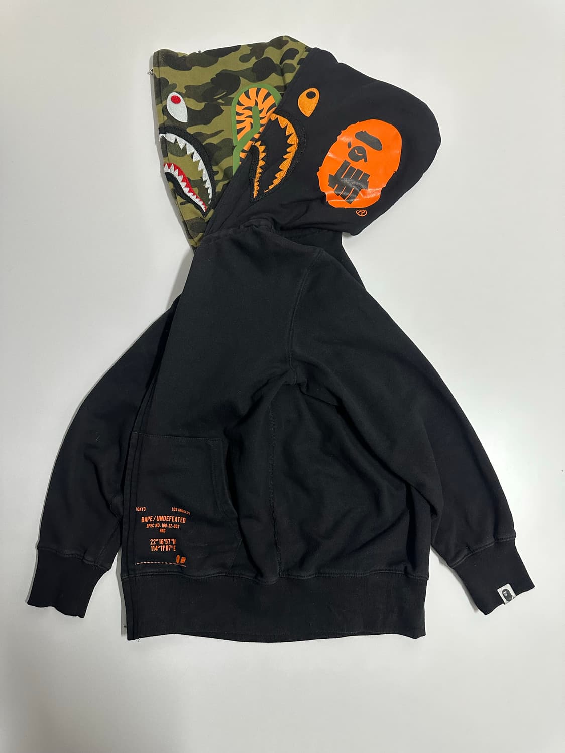 베이프 샤크 후드집업 L 상품이미지2