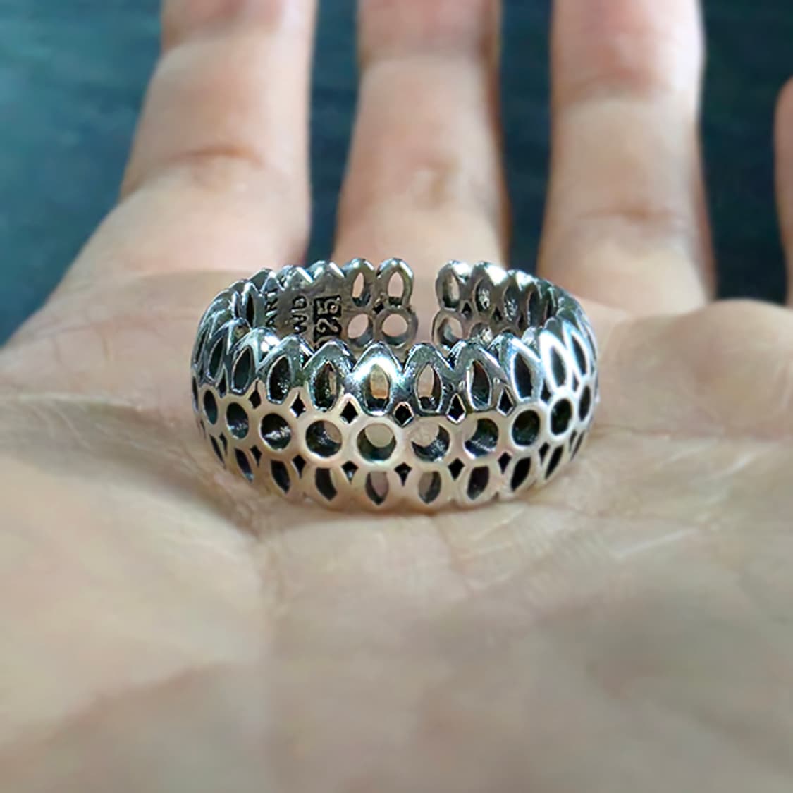 Colosseum 실버 남자 엔틱 빈티지 명품 고대 로마 건축 반지 상품이미지5