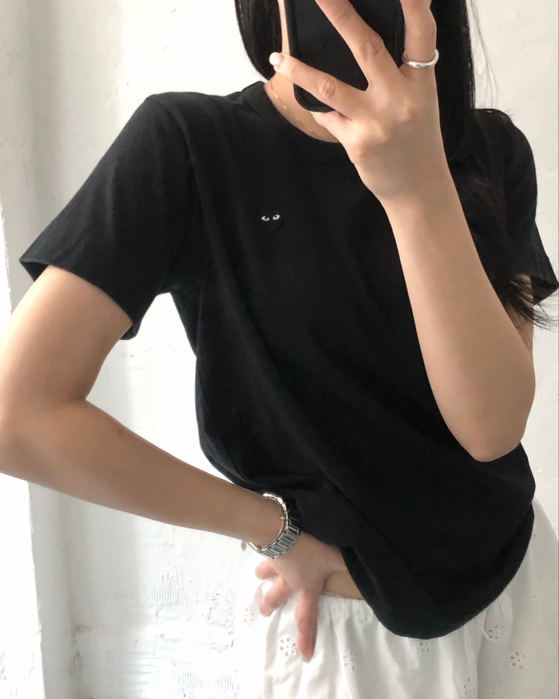 COMMEdesGARCONS 꼼데가르송 블랙와펜 블랙컬러 티셔츠 상품이미지1
