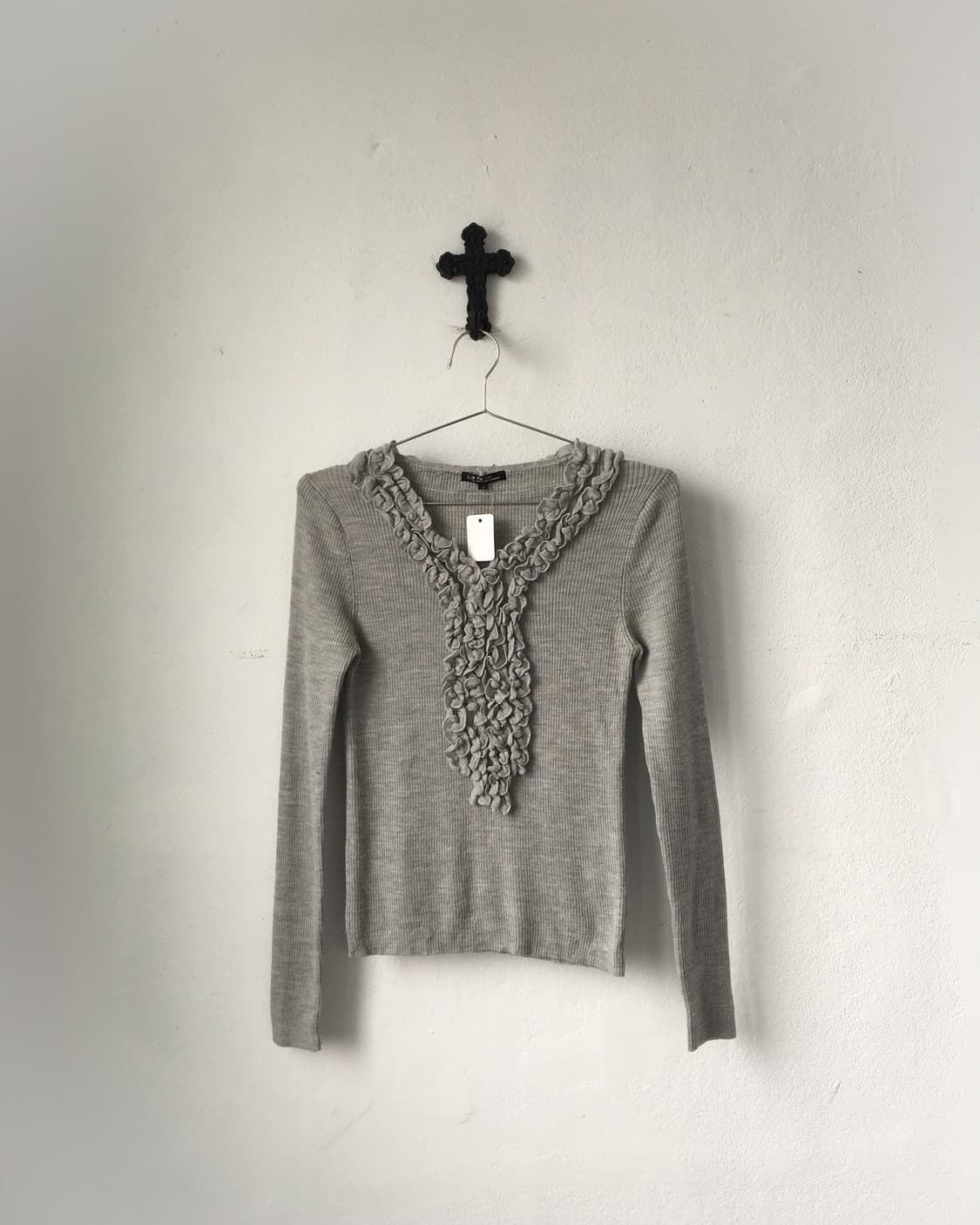 Frill point ribbed knit 상품이미지2