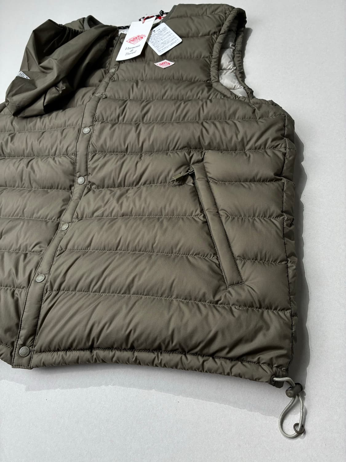 DANTON 단톤 이너 다운 크루넥 베스트 올리브 XL사이즈 상품이미지3
