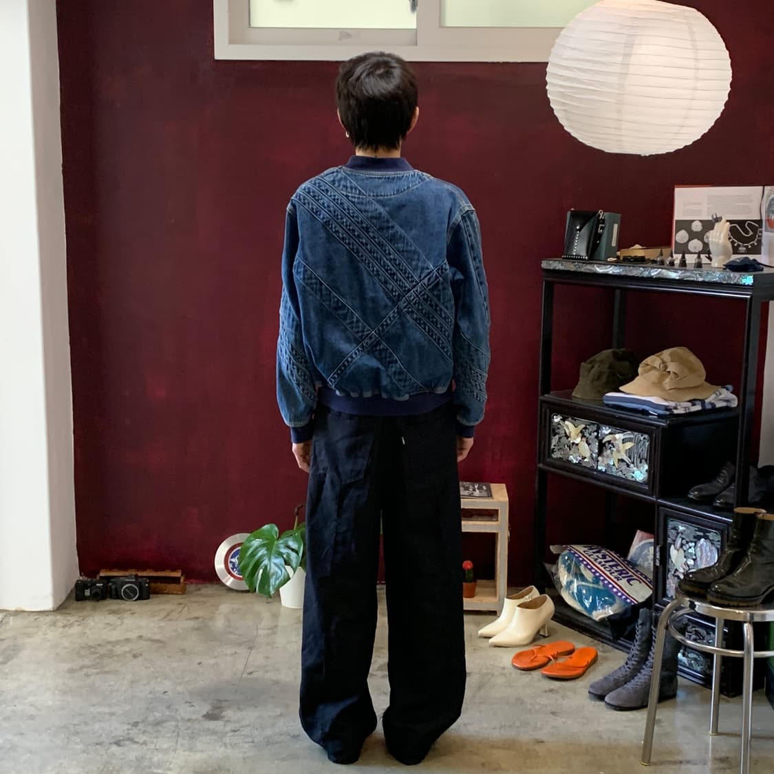 스테판 쿡 패널 데님 바시티 봄버 상품이미지6