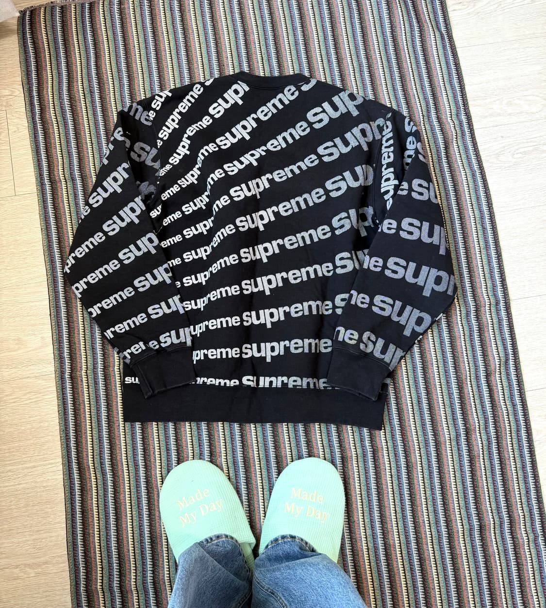 슈프림 레터링 맨투맨 상품이미지3