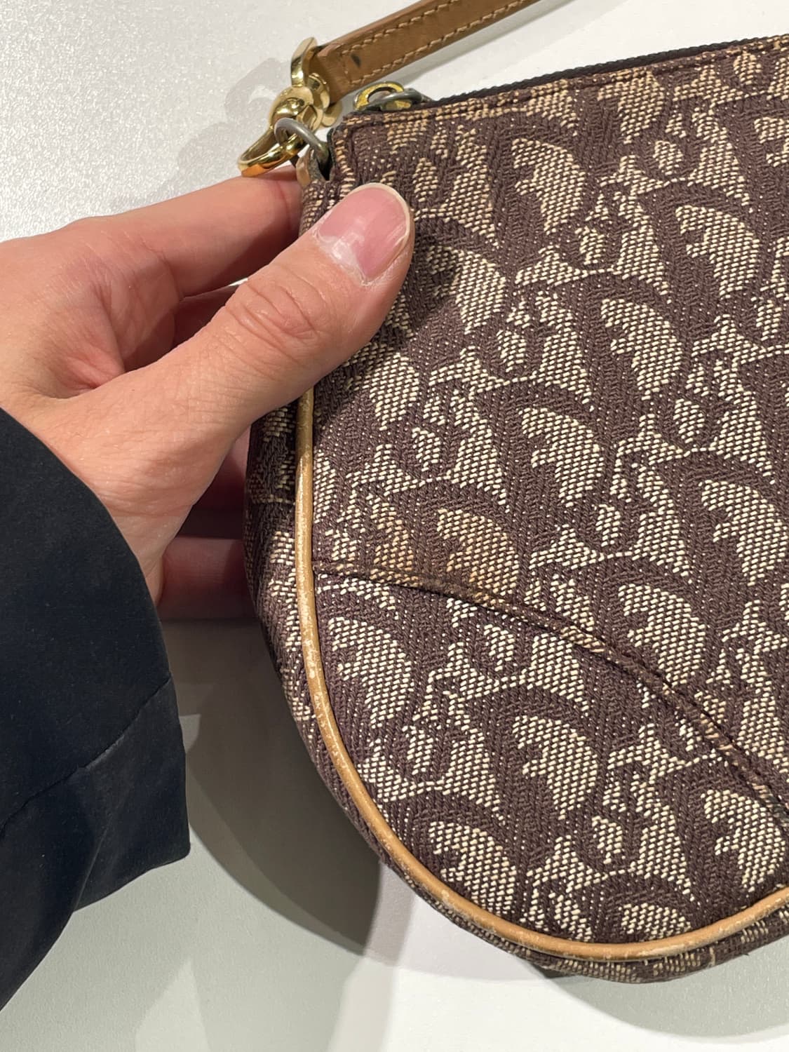 크리스찬 디올 오블리크 베이지 미니 새들백 상품이미지10