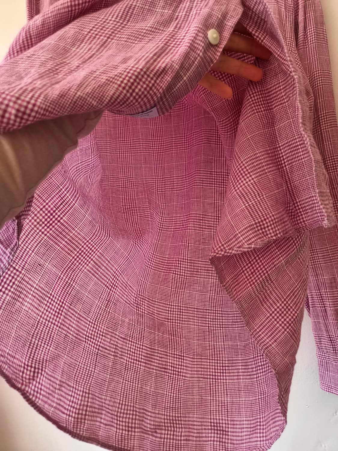 헤지스 남성 린넨체크긴팔셔츠 105사이즈 상품이미지4